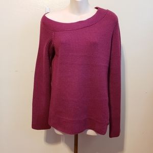 Vanessa Williams NWT ribbed sweater with asymmetrical neck and side slits